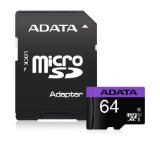 Pamet-Adata-64GB-MicroSDXC-UHS-I-CLASS-10-1-adapt-ADATA-AUSDX64GUICL10-RA1