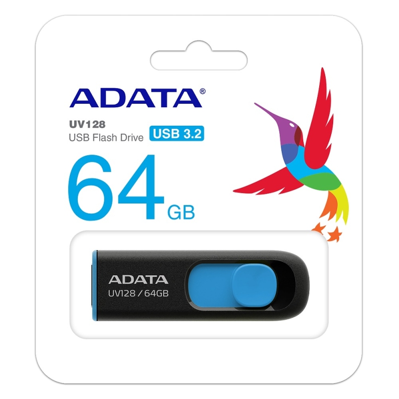 Pamet-Adata-64GB-UV128-USB-3-2-Gen1-Flash-Drive-Bl-ADATA-AUV128-64G-RBE
