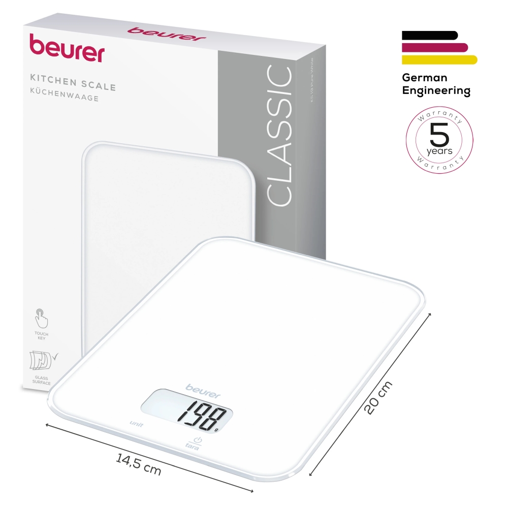 vezna-beurer-ks-19-pure-white-kitchen-scale-5-kg-beurer-10681-beu