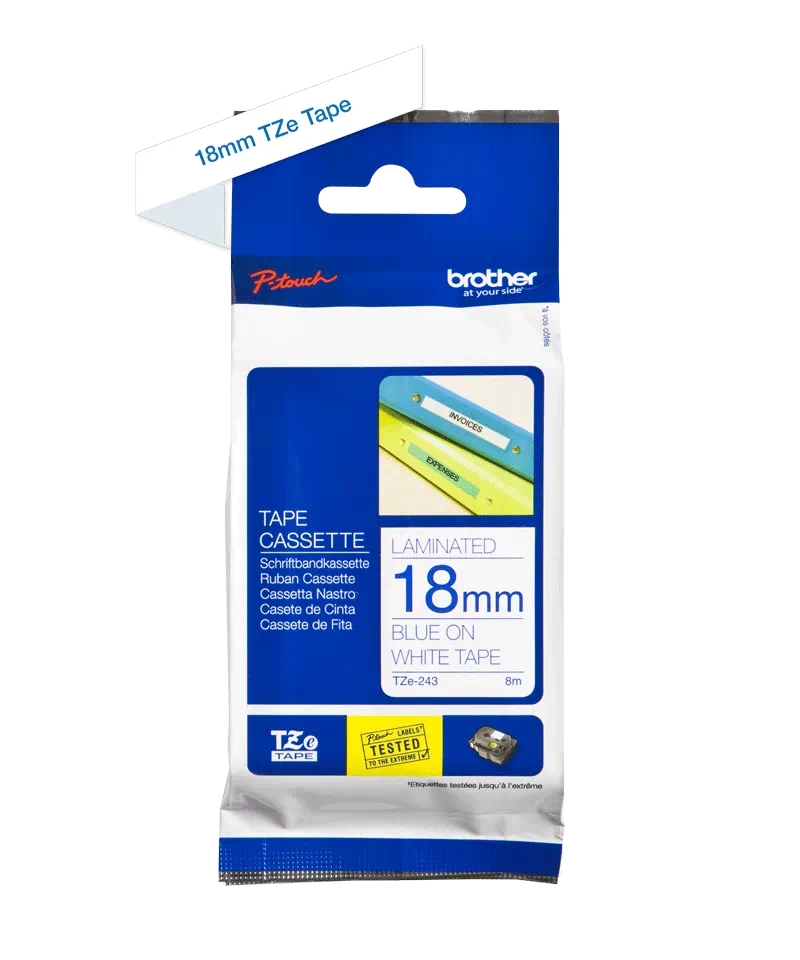 konsumativ-brother-tze-243-tape-blue-on-white-lami-brother-tze243