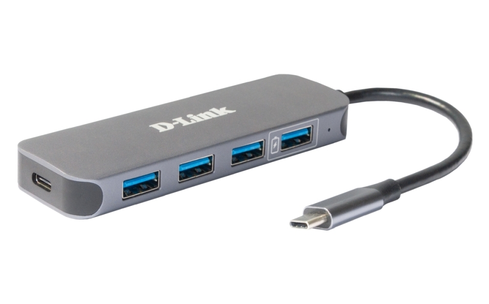USB-hab-D-Link-USB-C-to-4-Port-USB-3-0-Hub-with-Po-D-LINK-DUB-2340