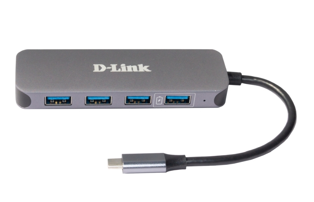 USB-hab-D-Link-USB-C-to-4-Port-USB-3-0-Hub-with-Po-D-LINK-DUB-2340