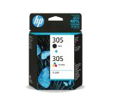 Konsumativ-HP-305-2-Pack-Tri-color-Black-Original-HP-6ZD17AE