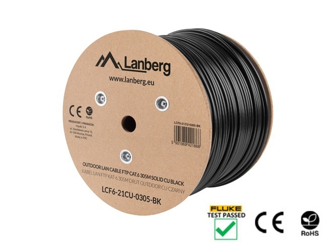 Kabel-Lanberg-LAN-cable-FTP-Cat-6-305m-Outdoor-Sol-LANBERG-LCF6-21CU-0305-BK