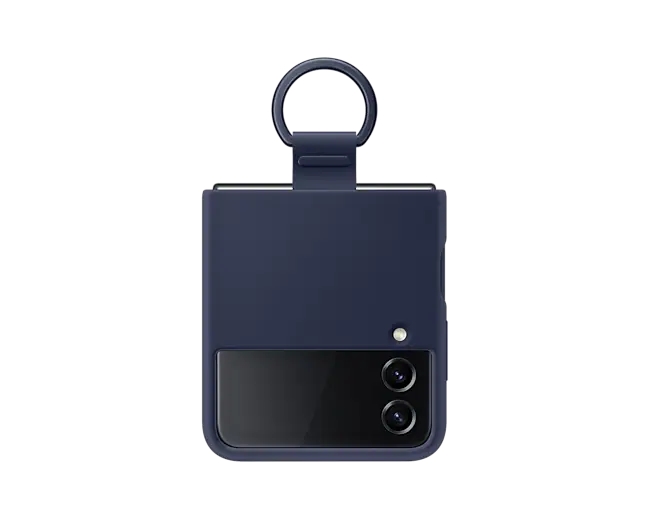 kalaf-samsung-flip4-silicone-cover-with-strap-navy-samsung-ef-pf721tnegww