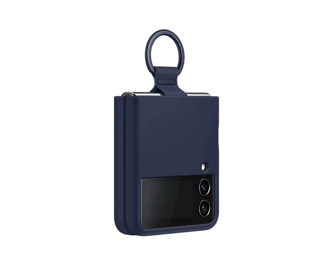 kalaf-samsung-flip4-silicone-cover-with-strap-navy-samsung-ef-pf721tnegww
