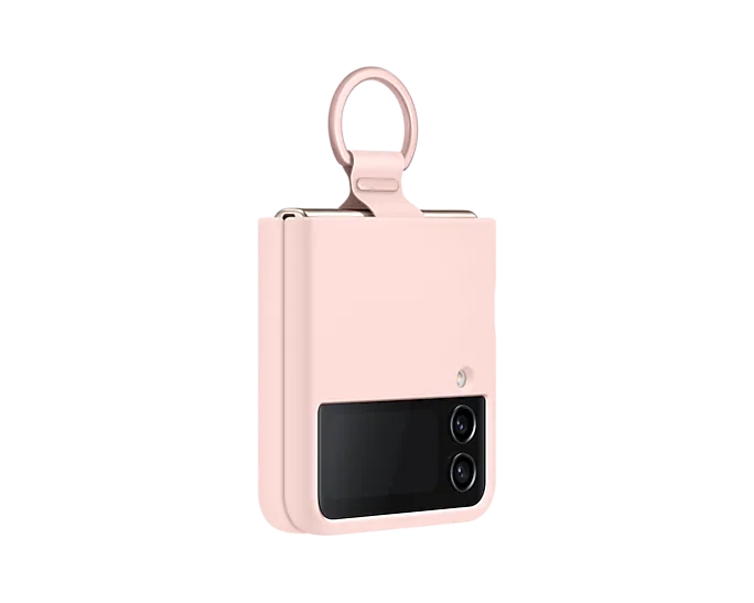 kalaf-samsung-flip4-silicone-cover-with-strap-pink-samsung-ef-pf721tpegww