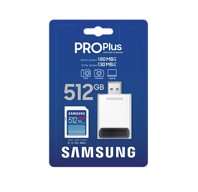 Pamet-Samsung-512GB-SD-PRO-Plus-USB-Reader-Clas-SAMSUNG-MB-SD512SB-WW