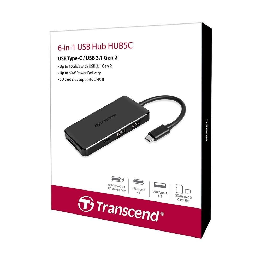 USB-hab-Transcend-3-Port-Hub1-Port-PDSD-MicroSD-TRANSCEND-TS-HUB5C