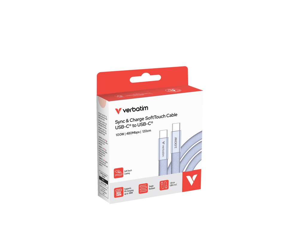 kabel-verbatim-sync-charge-softtouch-usb-c-to-c-verbatim-30278