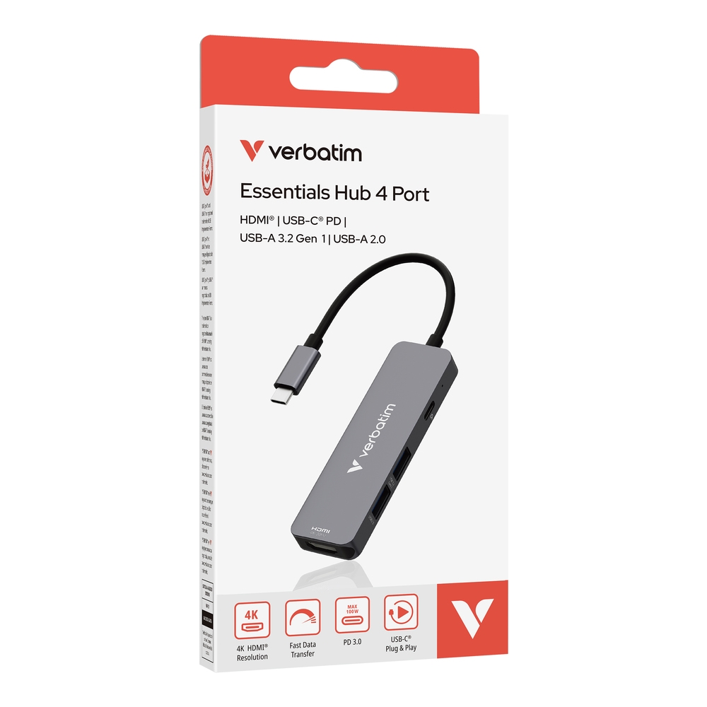 usb-hab-verbatim-usb-c-essentials-multiport-hub-4-verbatim-32155