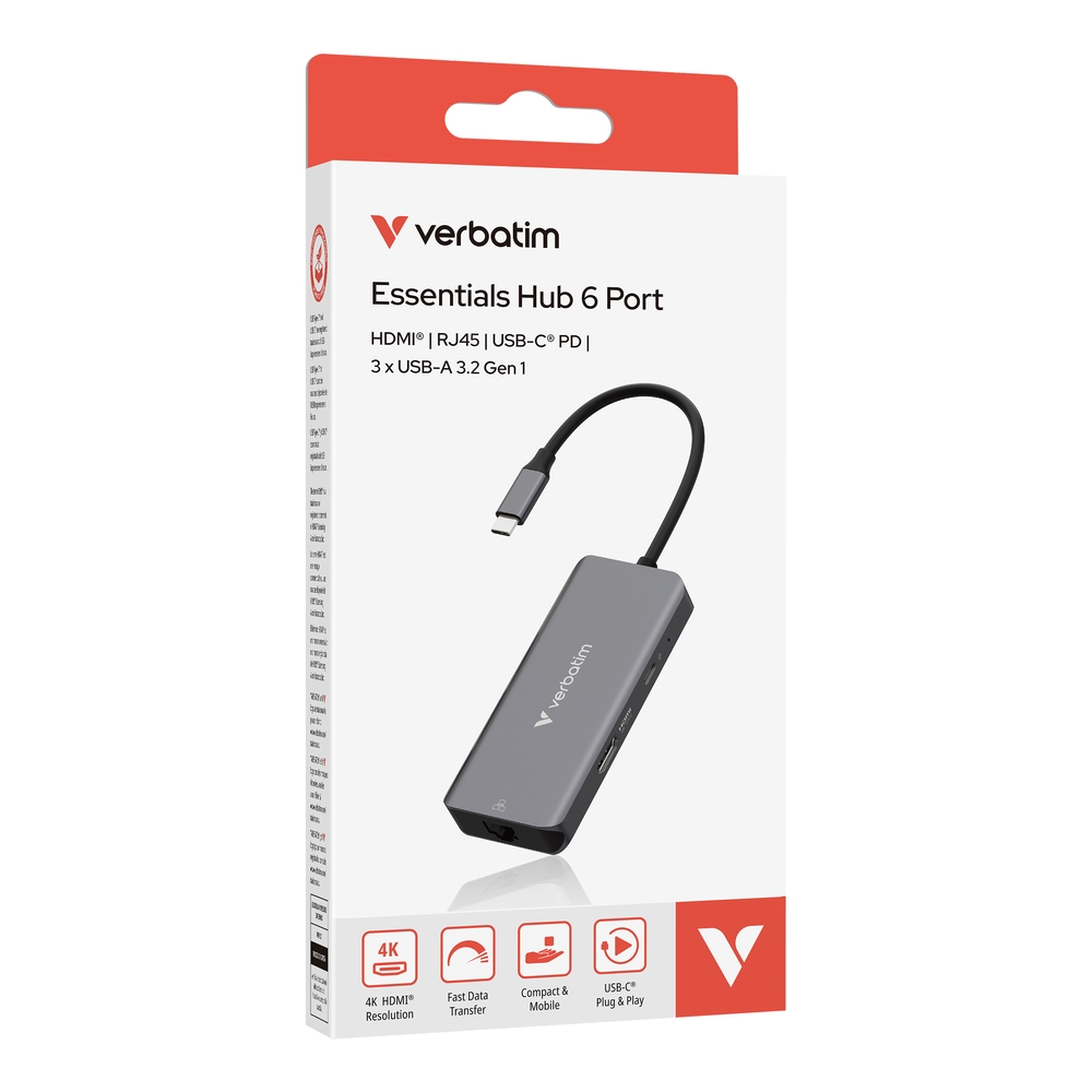 usb-hab-verbatim-usb-c-essentials-multiport-hub-6-verbatim-32157