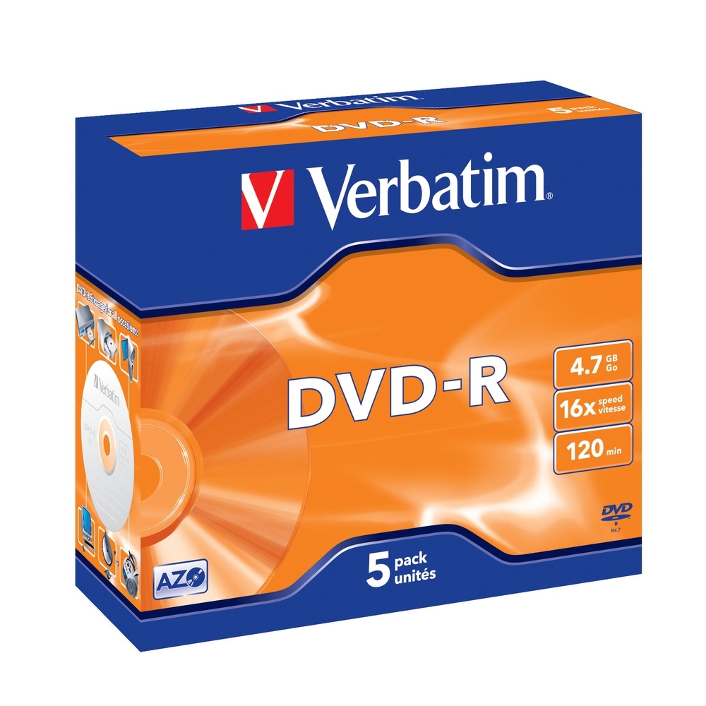 Mediya-Verbatim-DVD-R-AZO-4-7GB-16X-MATT-SILVER-SUR-VERBATIM-43519